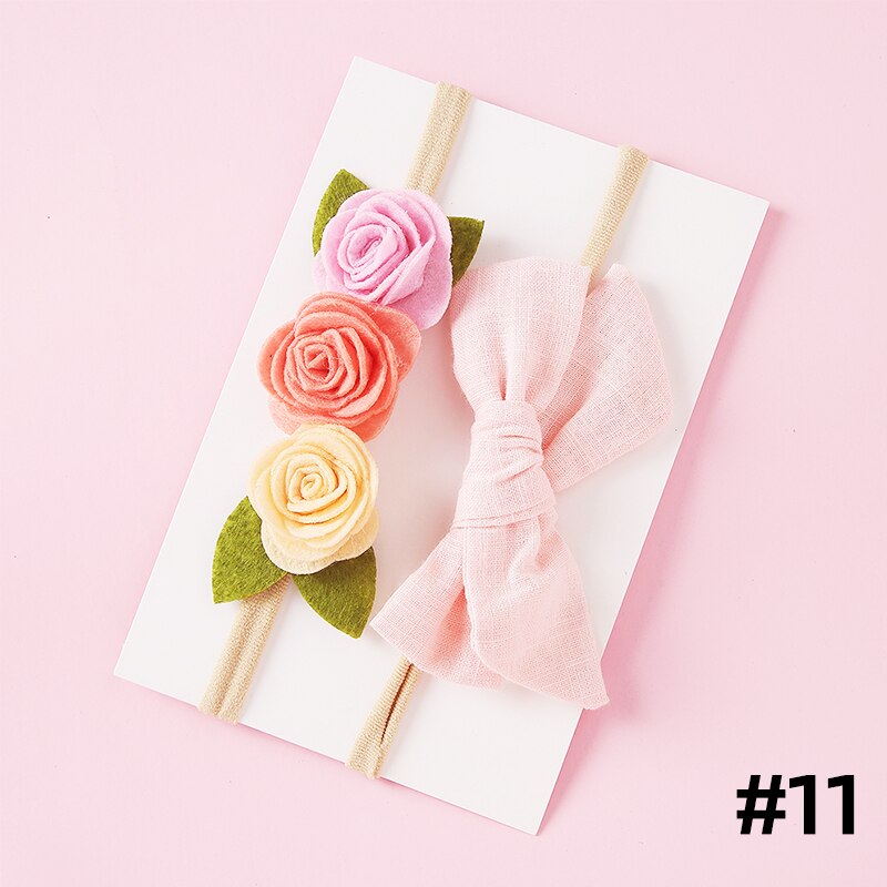 Baby hoofdband schattige strik meisjes hoofdbanden tulband pasgeboren bloem elastische hoofdbanden haarbanden kinderen baby haaraccessoires: A2 nsnsfb -9771-11