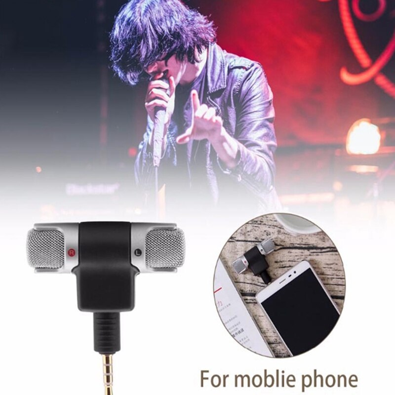 Mini 3.5mm Jack Microphone Portable Stereo Microphone for Phone Recording Microphone for Smartphone