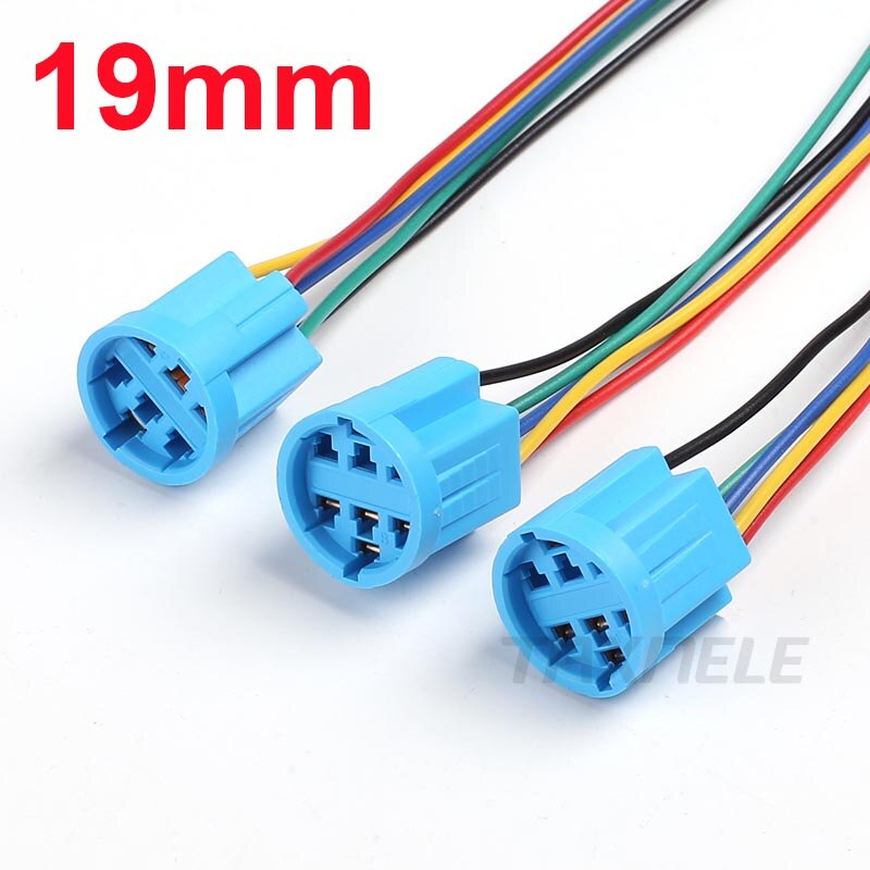 16mm 19mm 22mm cable socket for metal push button switch wiring 2-6 wires stable lamp light button
