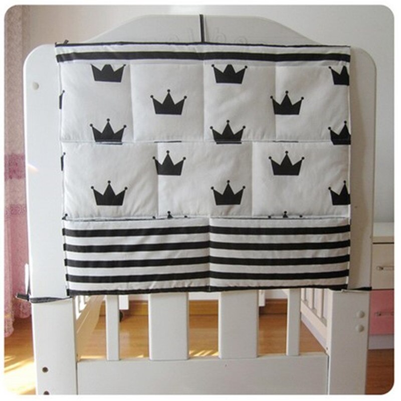 Babybedje Zak Opknoping Opbergtas Wieg Baby Bed Bumper Opknoping Opbergtas Multi-Functionele Mousseline Baby Beddengoed Bumper nachtkastje