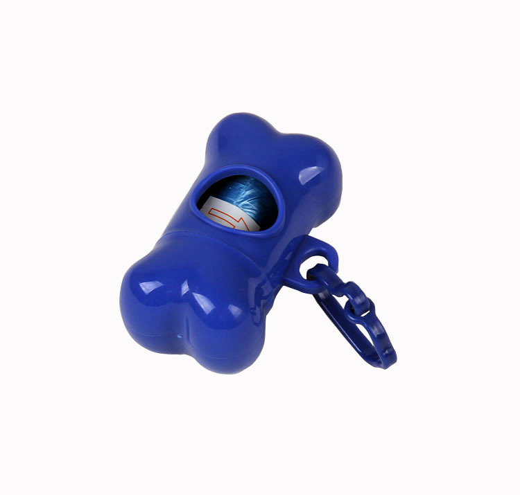 Pet Waste Bag Dispenser for Dog Waste Bag Holder - Plastic Garbage Bag Dispenser Carrier Case Dog Pet Waste Poop Bags Dispenser: Navy blue