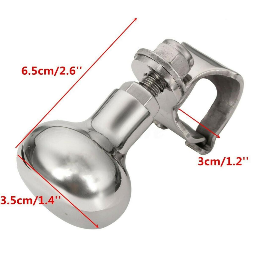Stainless Steel Marine Sport Steering Wheel Knob Yacht Maneuvering Parts