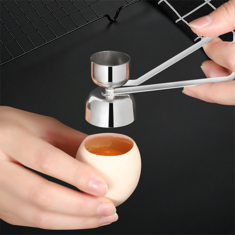 Metal Eggshell Cutter Egg Opener Shell Opener 304 Stainless Steel Boiled Raw Egg Kitchen Tool Egg Shell Opener