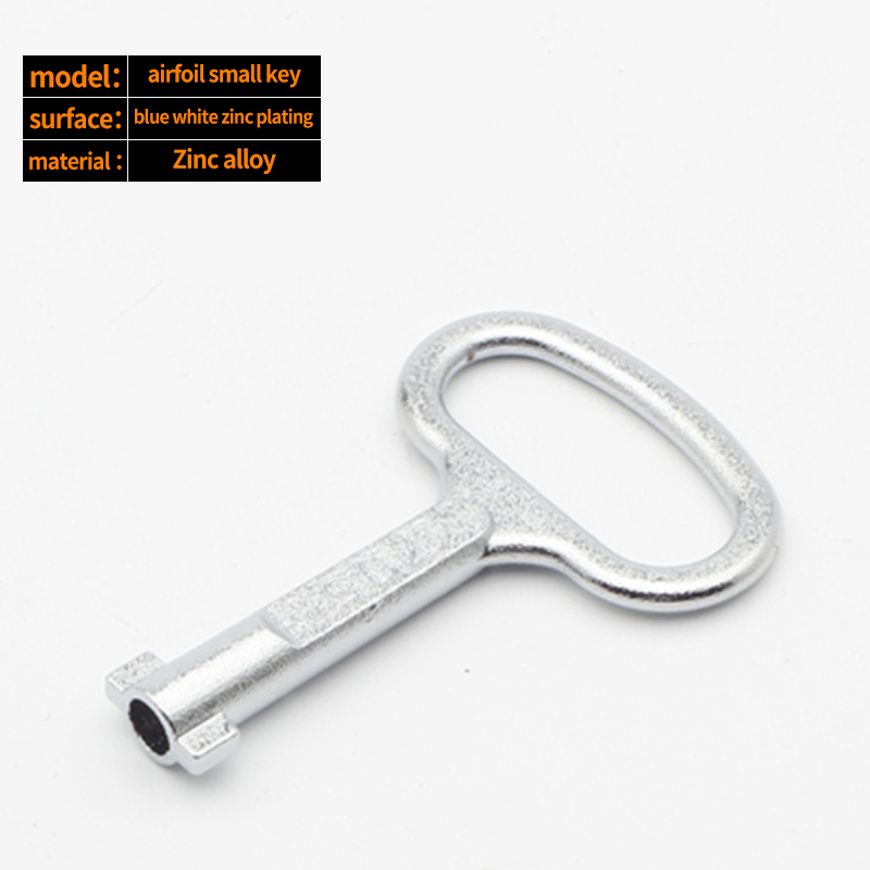 MS705 series flat square triangle key toolbox elevator door water meter box lock 816 stainless steel key: Red