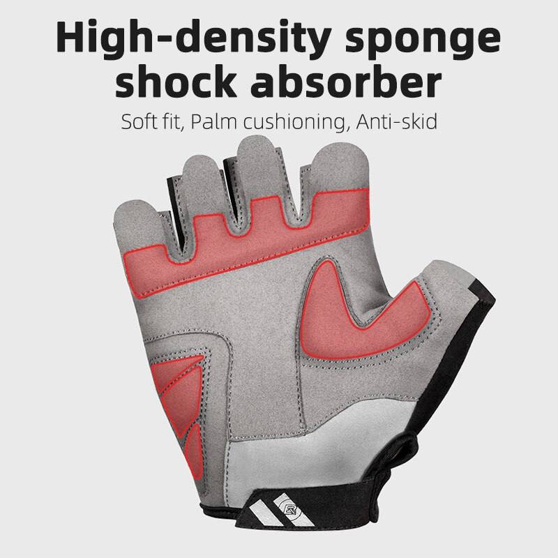 ROCKBROS-gants de vélo pour hommes et femmes, antichoc, antichoc, équipement de Sport en plein air, Fitness, enfilé de la moitié des doigts, pour faire du vélo, réfléchissants, été et automne