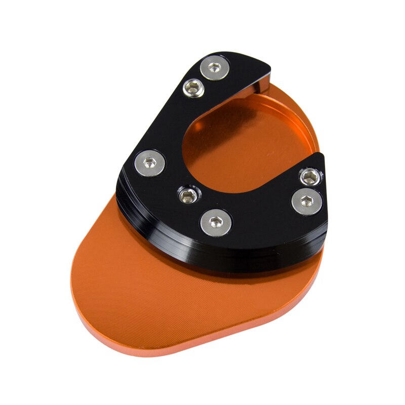 Parking Kickstand Pedaal Extension Kick Stand Pad Vergroten Plaat Houder Voor KTM125 200 390 Duke RC 125 200 390: Black Orange