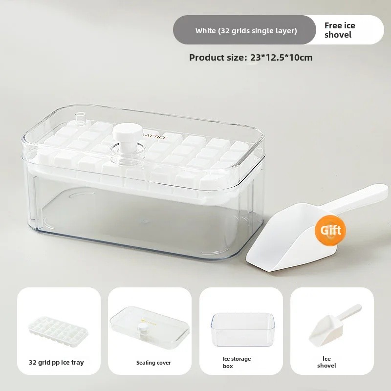 Home Use Ice Mold Pressing Ice Tray Quick Freezing Tool Easy Unmolded Model Home Freezer Accessory Versatile Cold Storage Device: green