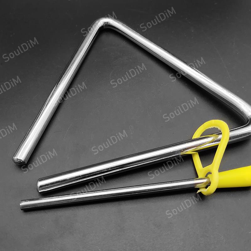 Orff triangular de 5/6/8/10 pulgadas, banda de instrumentos musicales, banda de percusión, Triangolo Musical educativo para niños