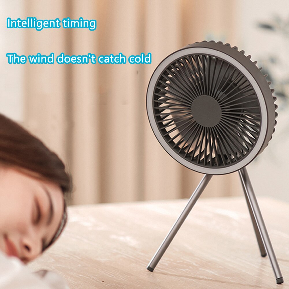 Wielofunkcyjne urządzenia domowe USB wymagalny biurko stojak trójnóg wentylator chłodzący z lampką nocną na wolnym powietrzu kemping wentylator sufitowy