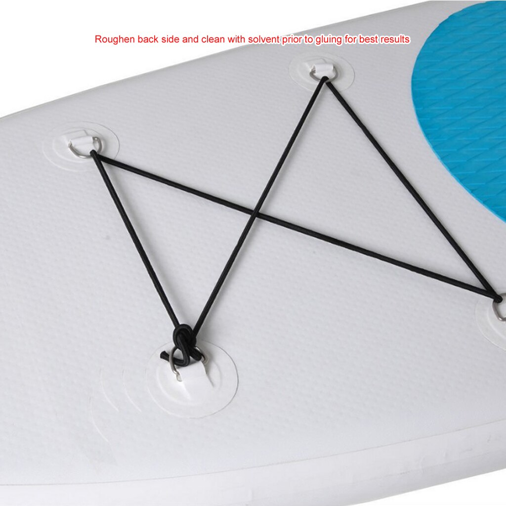 Almohadilla de anillo en D de acero inoxidable de 11cm y 4,3 pulgadas, parche con pegamento para bote inflable de PVC, balsa, bote, canoa, Kayak, tabla de surf, SUP Tie Down
