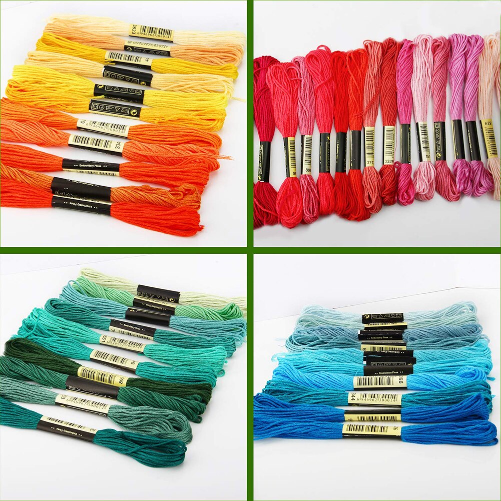 Embroidery Thread 200 Colors Embroidery Floss Cross Stitch Kit Premium Embroidery DIY Threads Crafts Cotton Sewing Skein