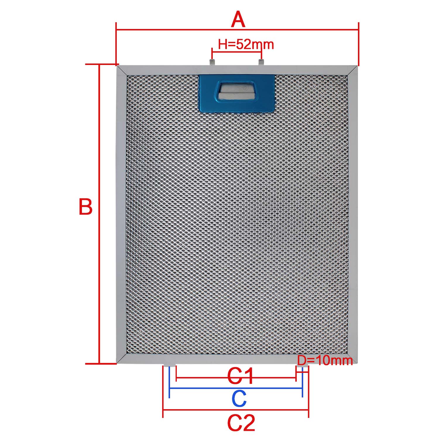 260X320 Mm Afzuigkap Mesh Filter (Metalen Vet Filter)