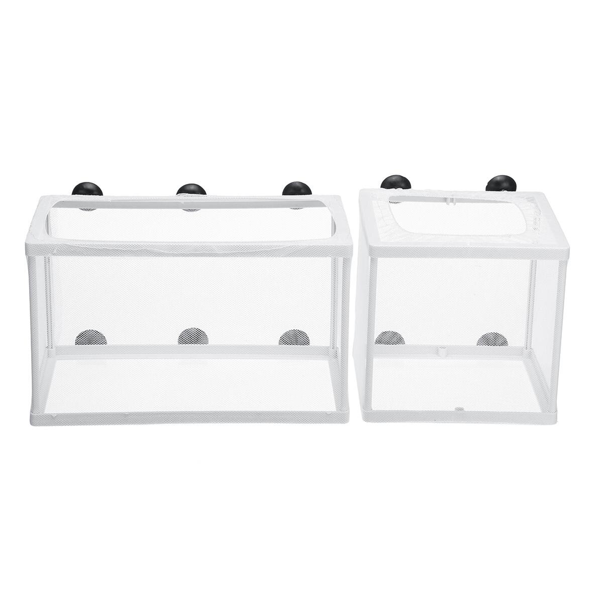 Multifunzionale Serbatoio di Pesci D'acquario Allevamento Rete Scatola di Pesci L/M dimensione Acquario con La Tazza di Aspirazione Serbatoio di Pesce Allevatore di Separazione dal carro armato