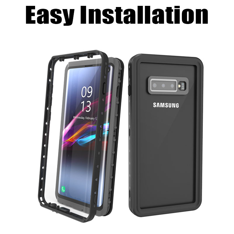 Coque étanche pour Samsung Galaxy S8, S9, S10 Plus, Note 9, Note 8, série RedBelle Dot, IP68, PC sous-marin, housse de protection en TPU