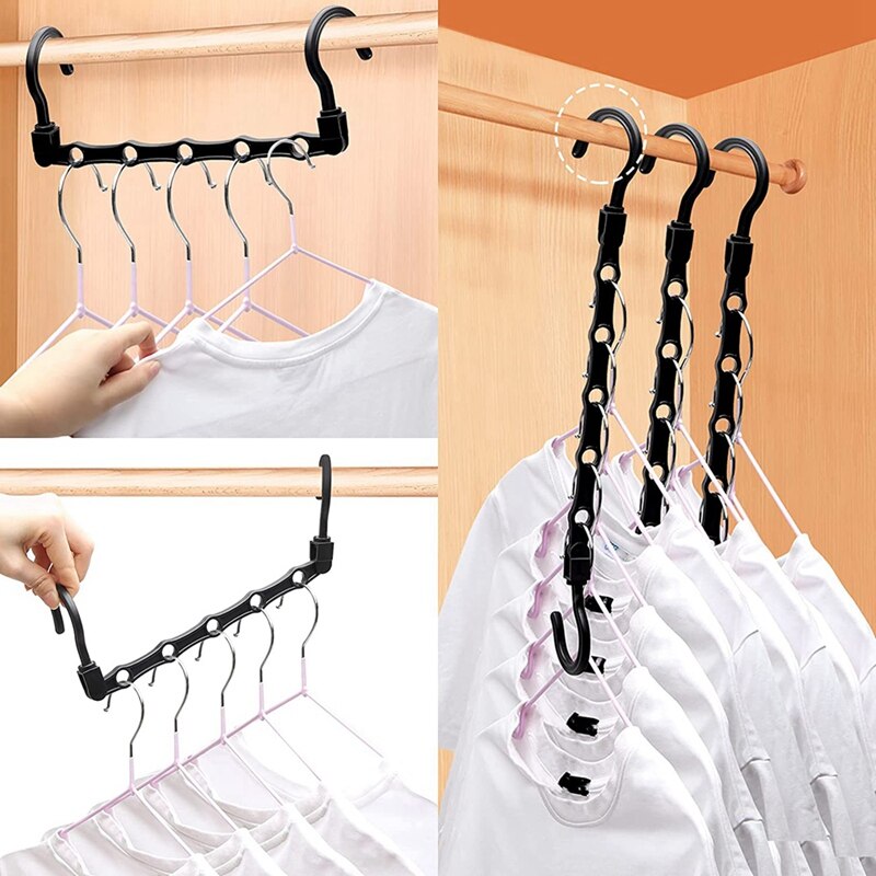 Nieuw Closet Organizer Sterker Kast Organisatoren En Opslag Kleerhanger Met 5 Gaten Closet Opslag Voor Zware Kleren