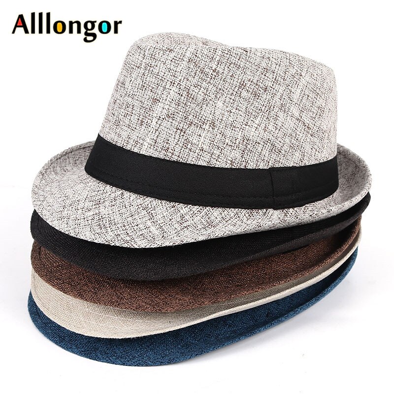 Sombrero Fedora de manga corta para hombre y mujer, gorra de Jazz negra, estilo británico, chapeu, Panamá, otoño