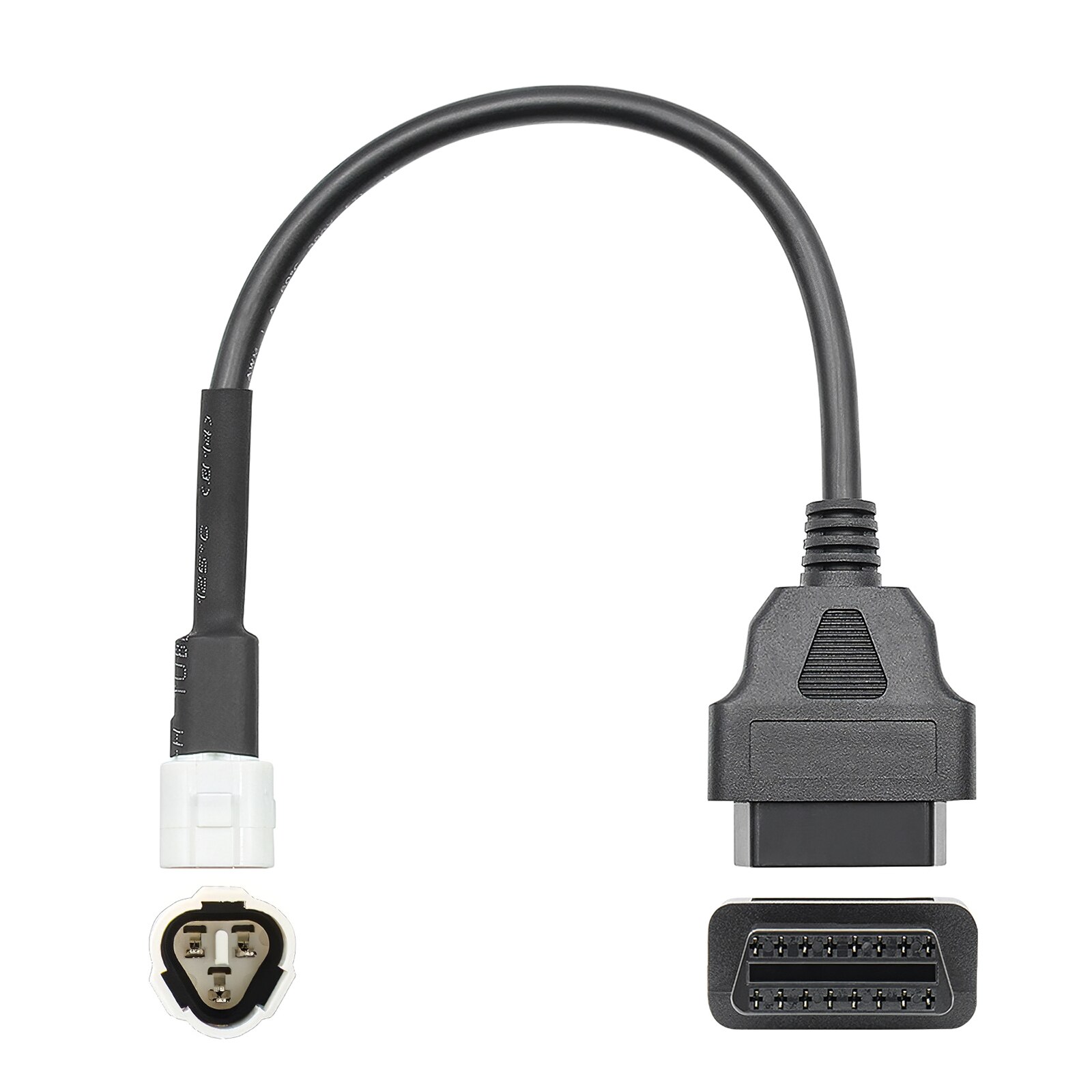 3Pin Motorcycle OBD Cable Plug Diagnostic Cable Adapter Cable Protective OBD2 Adapter Converter Cable for Yamaha