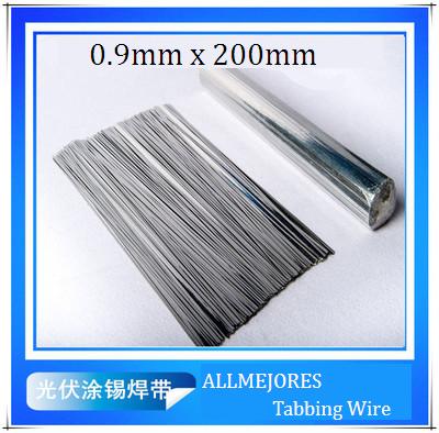 Solder Copper wire for solar cell connection solar panel tabbing wire Buss bar wire 0.9mm *200mm 0.5kg/Lot