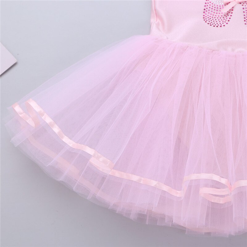 IIXPIN Girls Ballet Tutus Fairy Dance Ruffled Cap Sleeves Sequined Ballerina Shoe Ballet Dance Gymnastics Leotard Tutu Dress