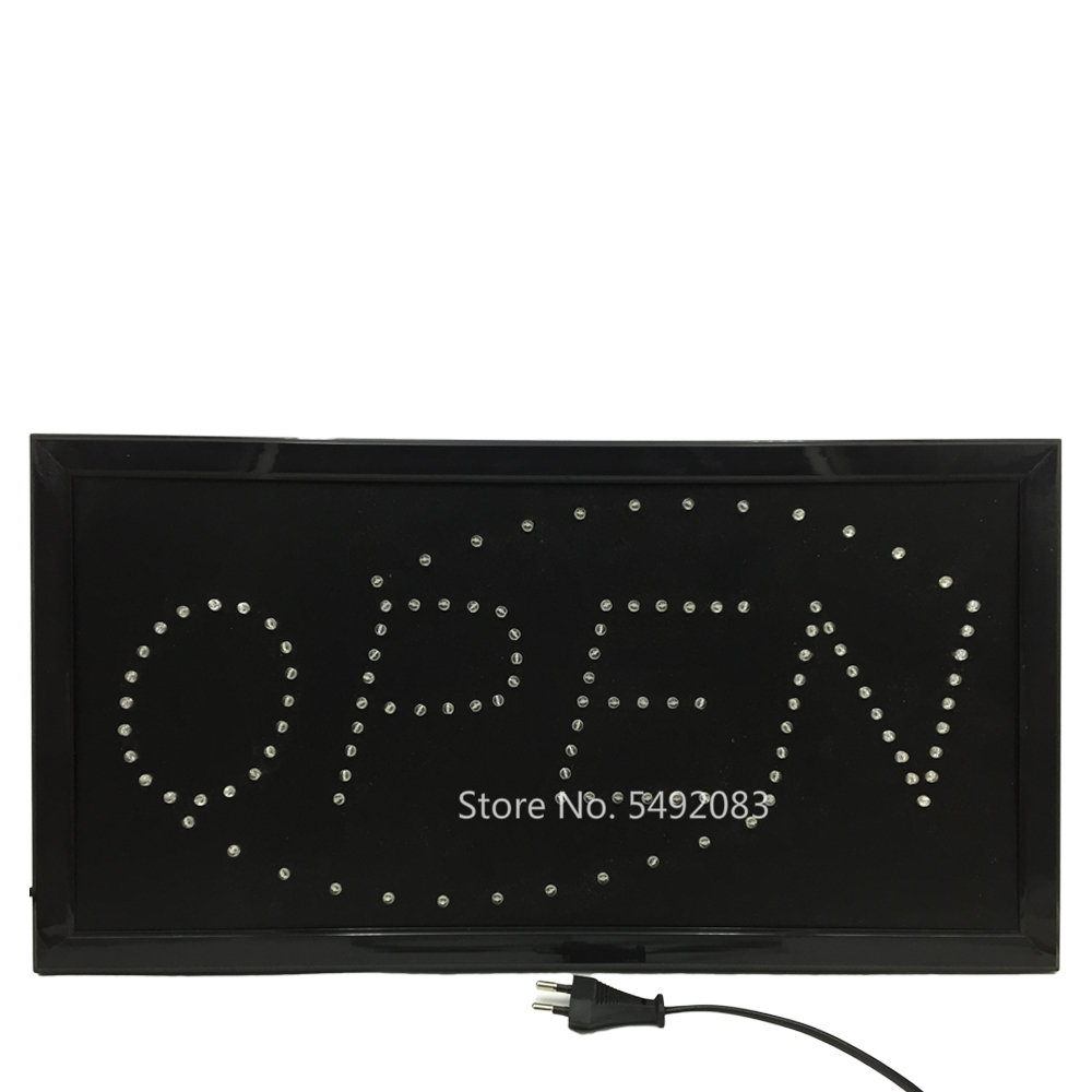 LED magasin signe ouvert Logo publicité panneau lumineux décoration de la maison lumineux mouvement animé néon magasin d'affaires panneau d'affichage US EU Plug