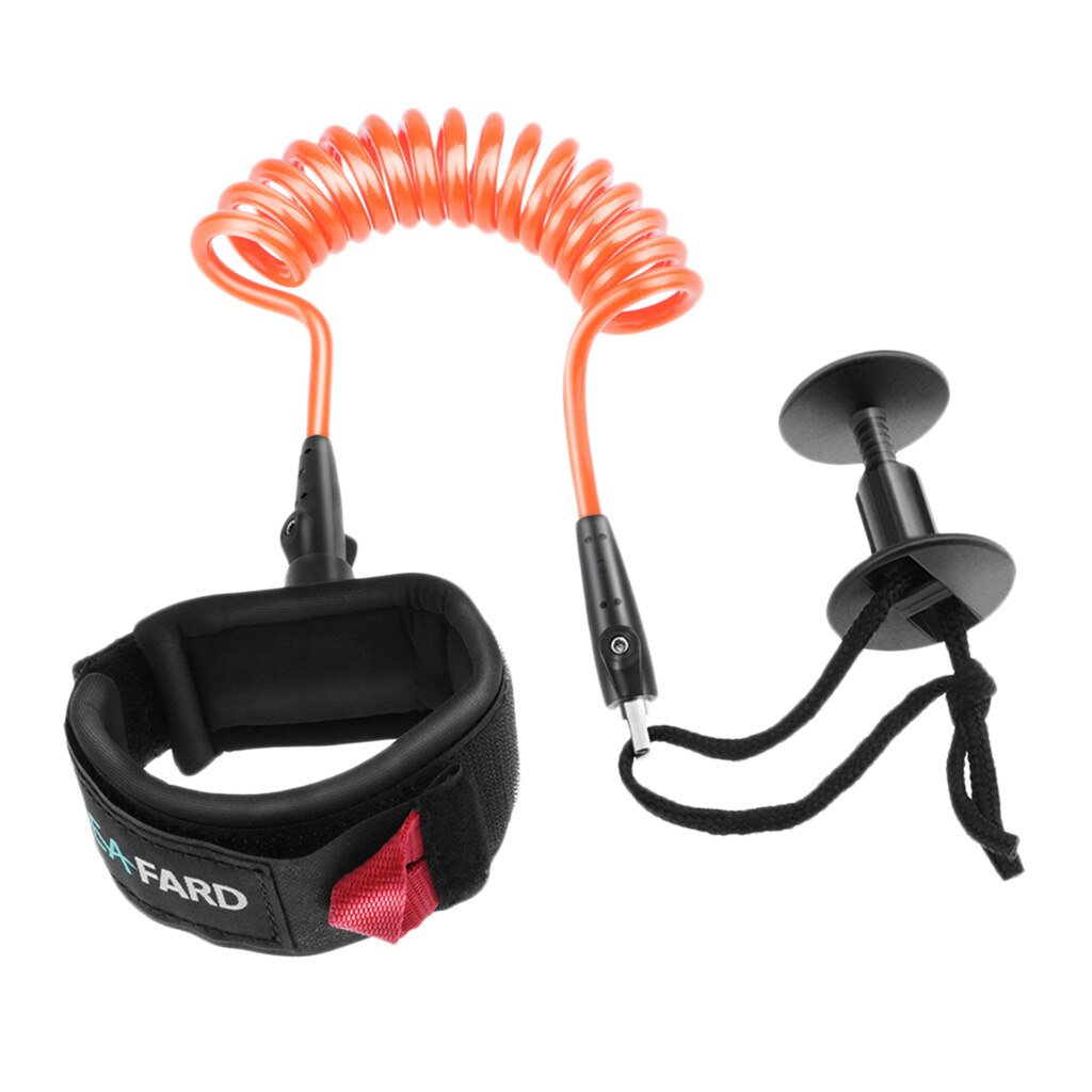 5ft surfbrett-leash-handgelenk-leash-seil-spiralschlaufen für surfen und wassersport &amp; doppelwirbel aus edelstahl