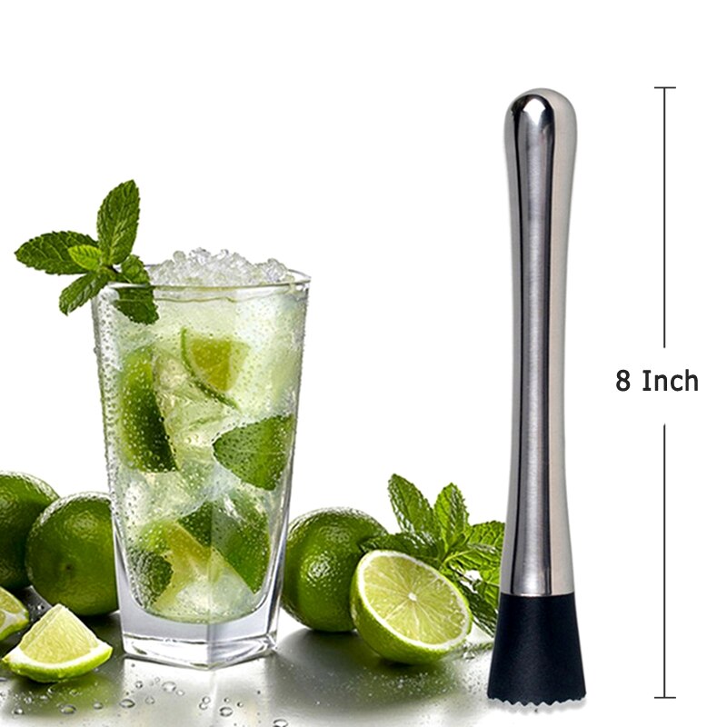 1Pc Bar Muddler Rvs Cocktail Muddler Stok Bar Mixer Diy Drank Fruit Muddlers Ice Crusher Cocktail Wijn Bar gereedschap