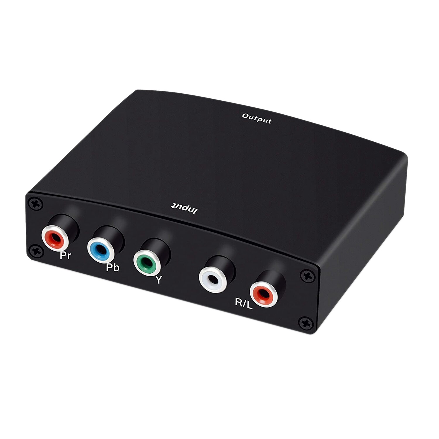 Adaptateur ypbpr vers hdmi , 5 rca rvb g/d  , 1080p pour dvd psp vers hdtv: Noir