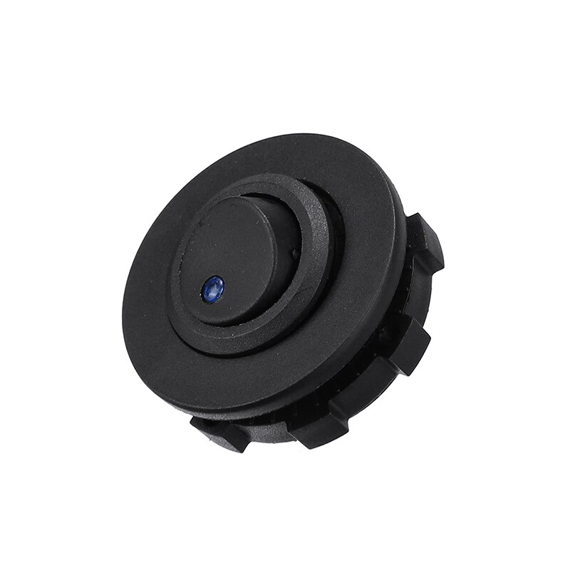 Interruptor basculante redondo de 3 pines, 12V y 24V, interruptor de luz LED azul con orificio de 30mm para autocaravana, caravana, barco y Campervan