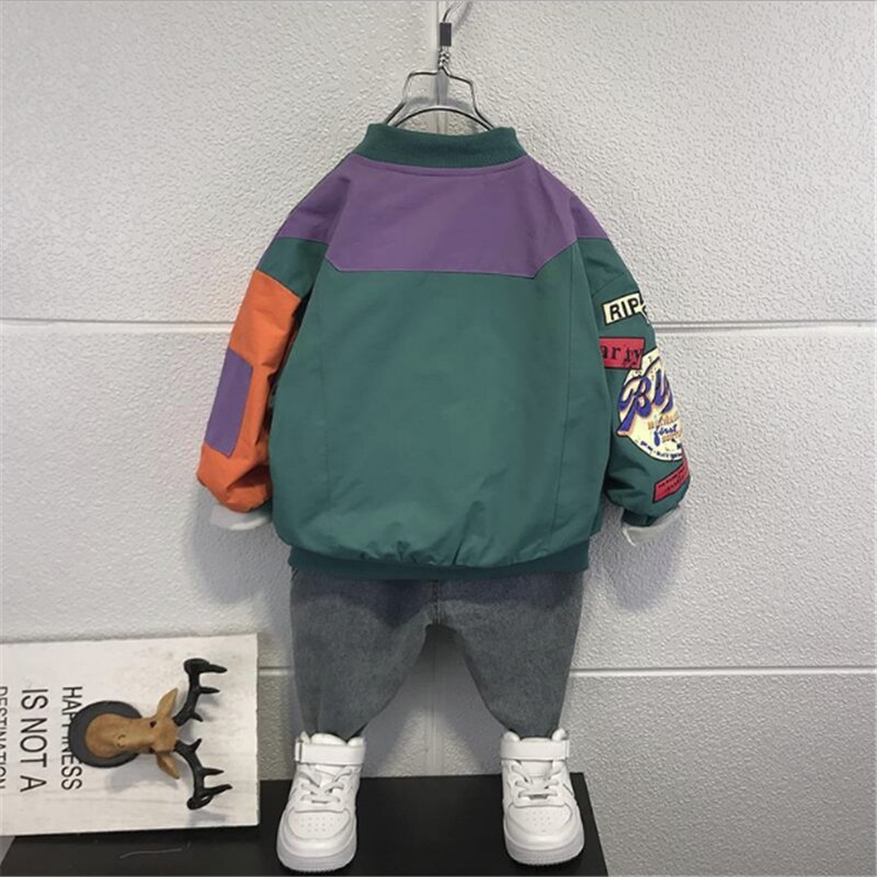 Jongens Bovenkleding Lente Herfst 2022 Kinderen Casual Jas Voor Baby 2 Tot 8 Jaar Kinderen Mode Sport Jassen Kleding Peuter outfits