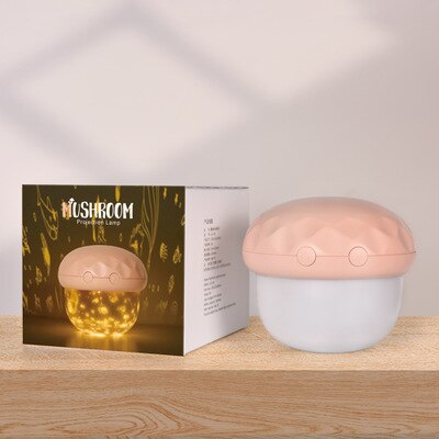For xiaomi Mushroom projection lamp Children's Bedroom LED Night Light USB charging Color changing starry night light