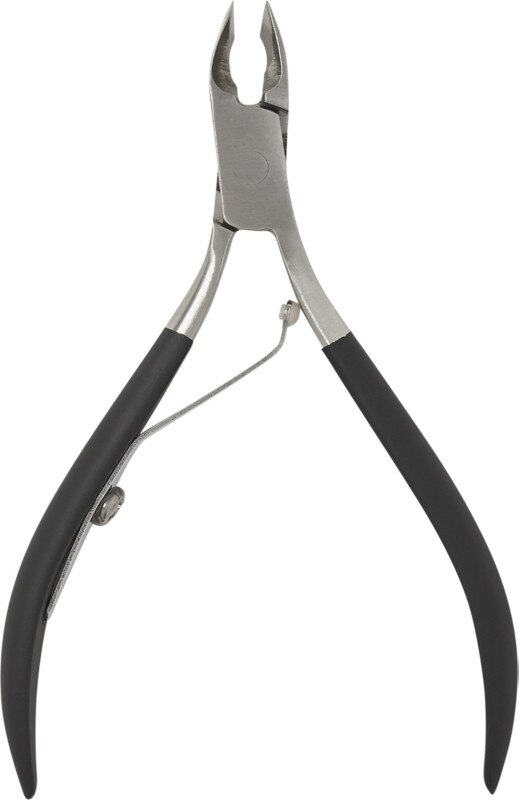 Tijeras para cutículas de uñas, cortaúñas, herramientas de manicura y pedicura, Tijera para piel muerta dorada/plateada/arcoíris: Black