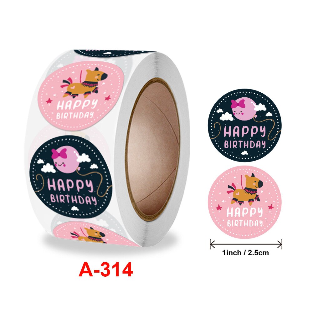 Rolled Bloemen Verjaardag Dank U Stickers Voor Moederdag Decoratie Envelop Seal Sticker Labels: A314