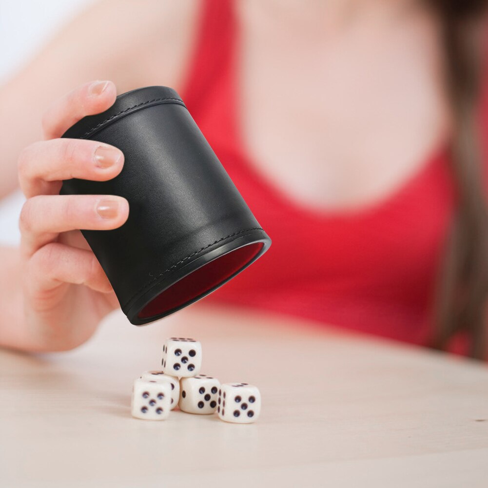 Leder Trompete Flanell Würfelbecher Bar Party KTV Unterhaltung Würfel Tasse mit Würfel Leichte Spiel Spielen Elemente