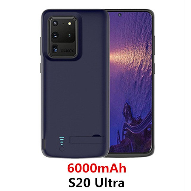 Sicherung Telefon Batterie Energie Fall Für Samsung Galaxis S20 Ultra Tragbare Energie Bank Abdeckung Für Samsung S20 Plus S20 + batterie Ladegerät: Blau Pro S20 Ultra