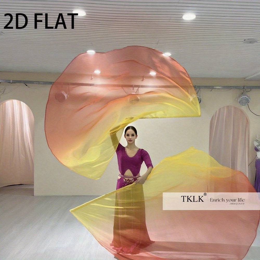 [Belly Dance Flags] Gradient Half-Circle Belly Dance Praise Flags for Dance Performances, Sports Games Opening