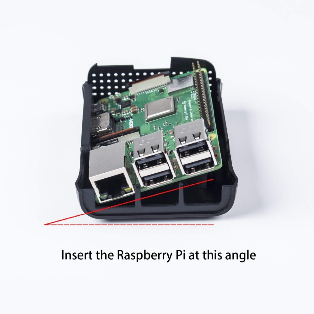 SunFounder Premium Black Case ABS voor Raspberry Pi 3B +, 3B, 2 Model B en Raspberry Pi 1 Model B + met Externe Fan