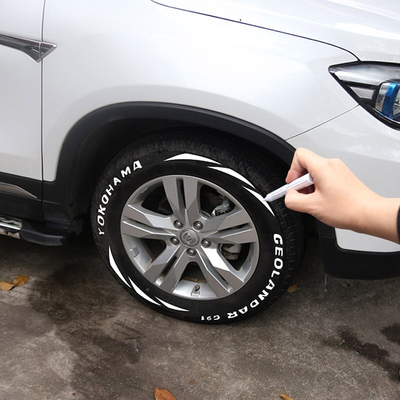 Diy Kleur Waterdichte Pen Auto Fietsband Steen Ei Houten Loopvlak Metalen Permanente Verf Mark Graffiti Vette Marker