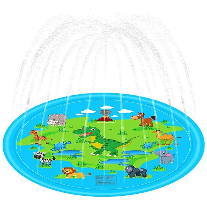Wzór dinozaura woda rozpylać Podkładka woda dla dzieci bawić się Podkładka zraszacz basen, trawnik ogród bawić się Podkładka, 172cm / 68 cali