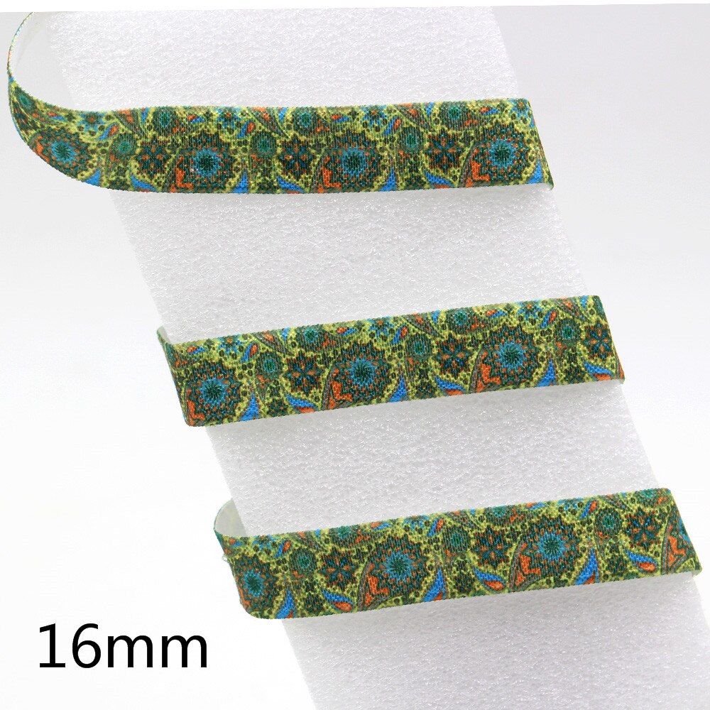 5yds,5/8" flowers Fold Over Elastic Stretch Foldover FOE Elastics for Hair Ties Headbands DIY handmade Accessories,E-20421-609: E-20421-617