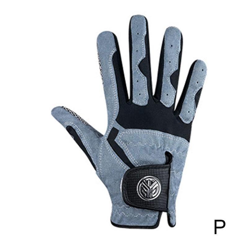 1Pcs Golf Handschoen Men's Links Rechterhand Super Zacht Ademend Fiber Antislip Korrels Slijtvast Handschoen golf Accessoires: p
