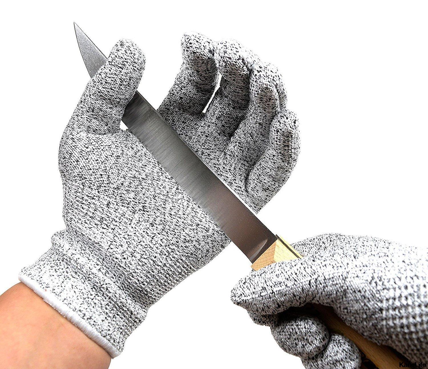 Corte luvas resistentes corte à prova luvas kithchen jardim acessórios de trabalho anti-corte nível 5 luvas de trabalho de segurança hppe en388: 1pair / L
