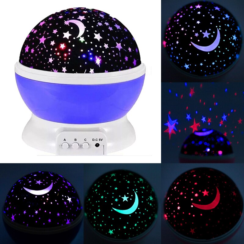 Hemel projector ster maan melkweg nachtlampje voor kinderen kinderkamer decoratie projector roterende kinderkamer nachtlampje led babylamp