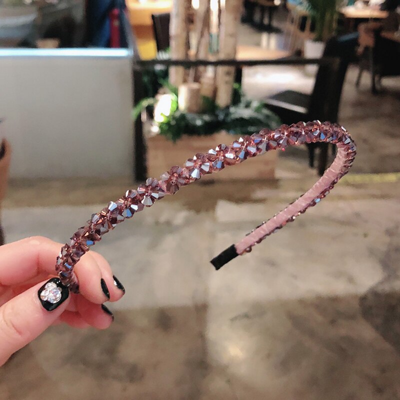 Vrouwen glanzende luxe haarbanden met strass, antislip rand, kleurrijke diamanten haarringen, haaraccessoires voor vrouwen, kristallen hoofdbanden: Dfsz 3