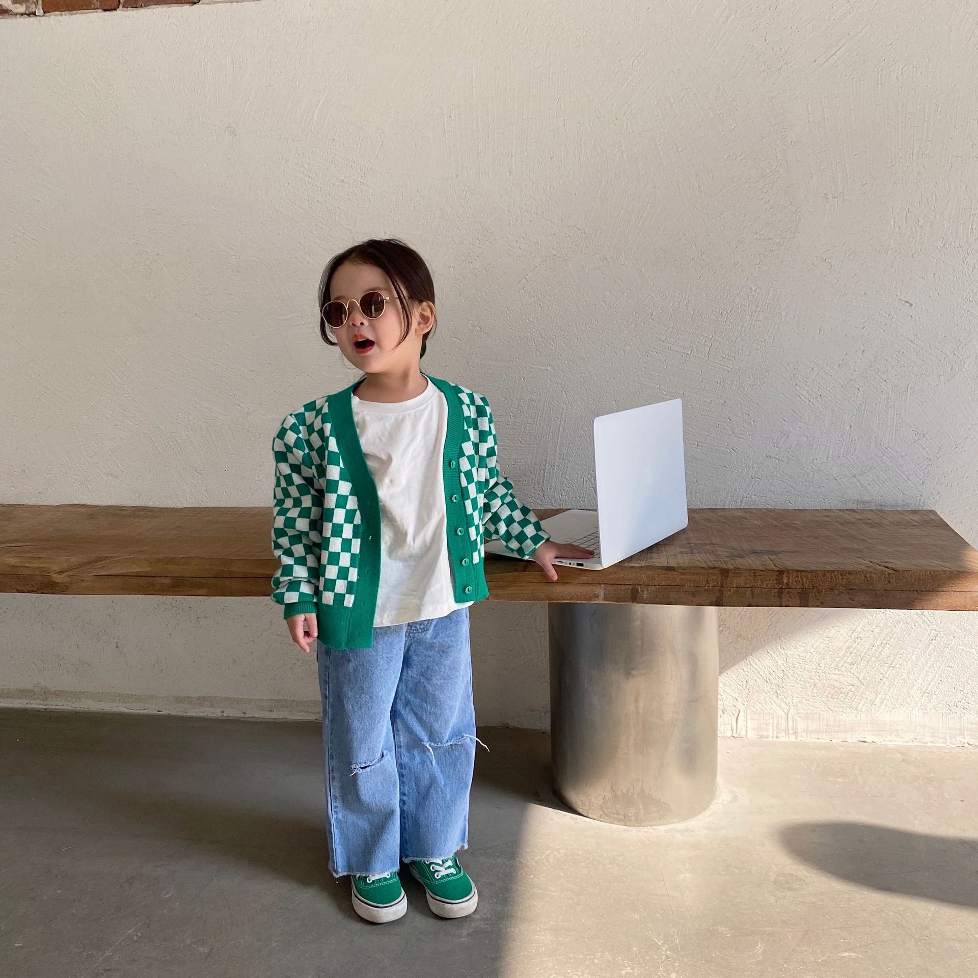 2022 Lente Herfst Meisjes Jongens Koele Gat Jeans Broek Baby Kids Kinderen Denim Broek