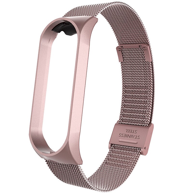 Strap For Xiaomi Mi Band 7 3 4 5 6 Wrist Metal Bracelet Screwless Stainless Steel MIband for Mi Band 7 6 4 3 5 Strap Wristbands: L / Khaki