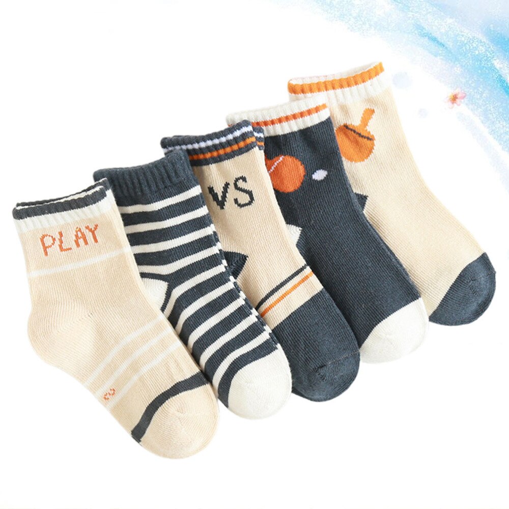 5 Pairs Knie Hight Kousen Huidvriendelijke Katoen Kid 'S Kous Voor Dagelijks Dragen Sport: As Shown 3 / S