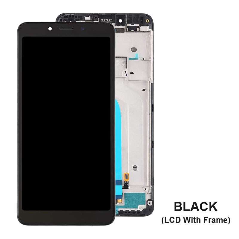 Original xiaomi redmi 6 redmi 6a lcd display 5.45 "touchscreen digitizer med ramme: Sort med ramme
