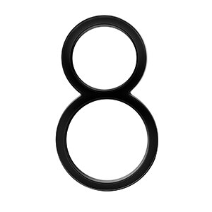 125mm huisnummers adres huisdeur buiten zwart zinklegering 5 in. #0-9 grote deurborden: 8