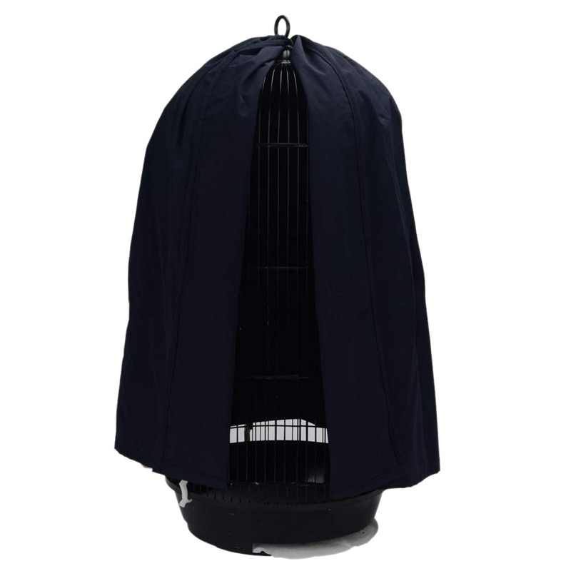 Classique rond dôme haut oiseau Cage couverture bouclier Cage à oiseaux lumière couvre jupe accessoires écran pour perruches amour oiseaux perruches: Navy Blue