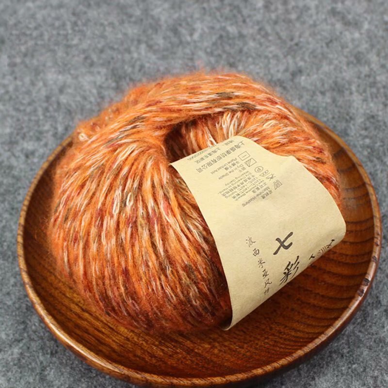 Kleurrijke Wollen Garen Zoete Katoenen Baby Breiwol Garen Dik Garen Fiber Fluwelen Garen Hand Breien Trui Wol Haak Garen: Oranje